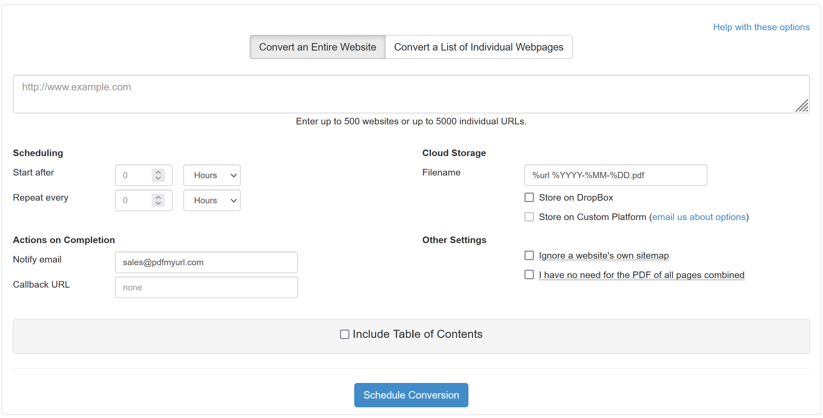 automatically save entire websites to pdf